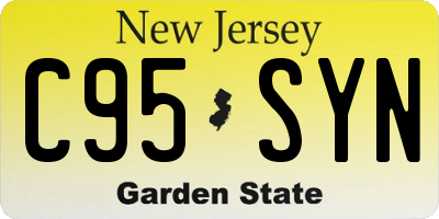 NJ license plate C95SYN
