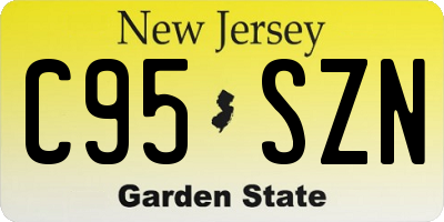 NJ license plate C95SZN