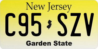 NJ license plate C95SZV