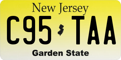 NJ license plate C95TAA