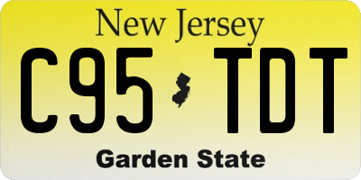 NJ license plate C95TDT