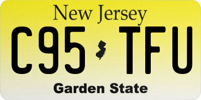 NJ license plate C95TFU