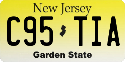 NJ license plate C95TIA