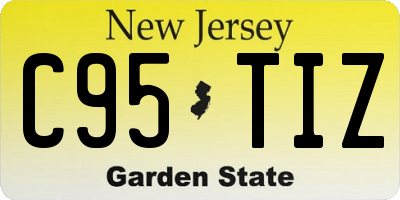 NJ license plate C95TIZ