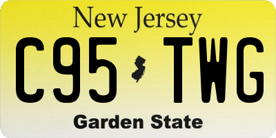 NJ license plate C95TWG