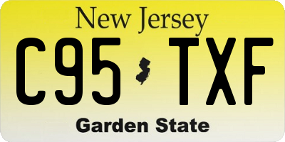 NJ license plate C95TXF