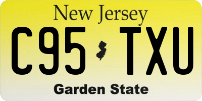 NJ license plate C95TXU