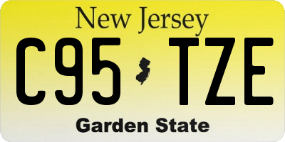 NJ license plate C95TZE