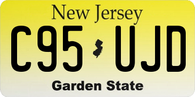 NJ license plate C95UJD