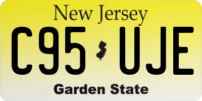 NJ license plate C95UJE