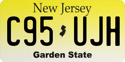 NJ license plate C95UJH