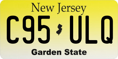 NJ license plate C95ULQ