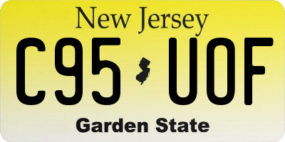 NJ license plate C95UOF