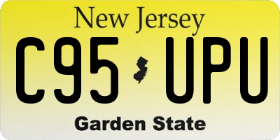 NJ license plate C95UPU