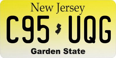 NJ license plate C95UQG