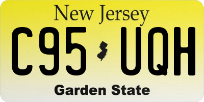 NJ license plate C95UQH