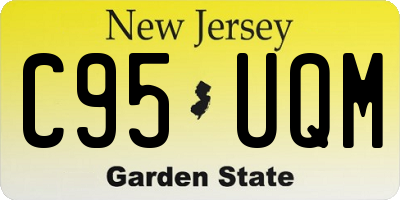 NJ license plate C95UQM