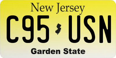 NJ license plate C95USN