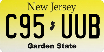 NJ license plate C95UUB