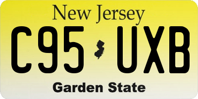 NJ license plate C95UXB
