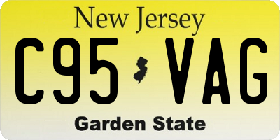 NJ license plate C95VAG