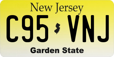 NJ license plate C95VNJ