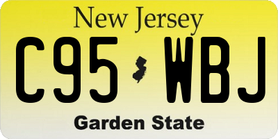 NJ license plate C95WBJ