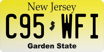 NJ license plate C95WFI