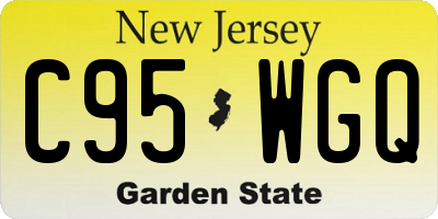 NJ license plate C95WGQ