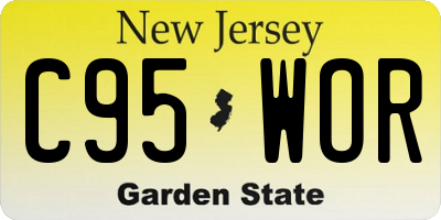 NJ license plate C95WOR