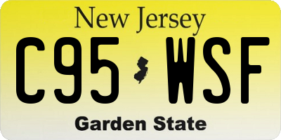 NJ license plate C95WSF