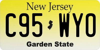 NJ license plate C95WYO