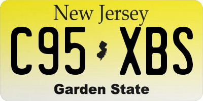 NJ license plate C95XBS