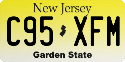 NJ license plate C95XFM