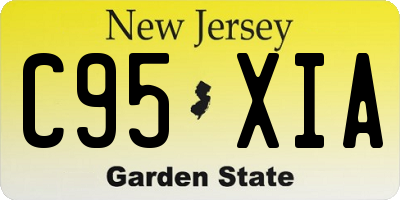 NJ license plate C95XIA
