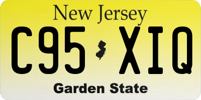 NJ license plate C95XIQ