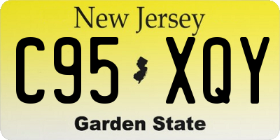 NJ license plate C95XQY