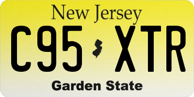NJ license plate C95XTR