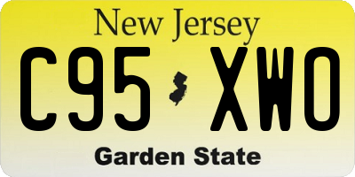 NJ license plate C95XWO