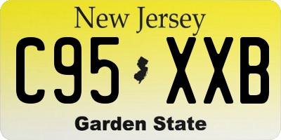NJ license plate C95XXB