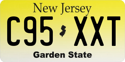 NJ license plate C95XXT
