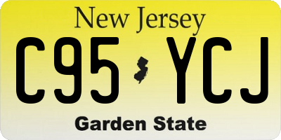 NJ license plate C95YCJ