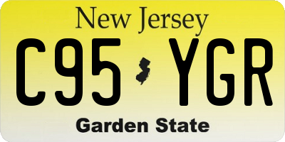 NJ license plate C95YGR