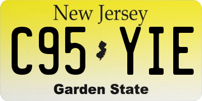 NJ license plate C95YIE