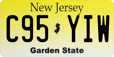 NJ license plate C95YIW