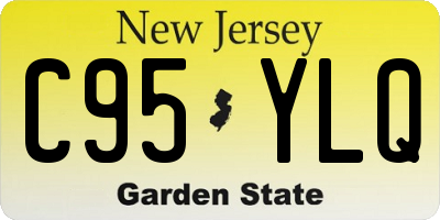 NJ license plate C95YLQ
