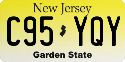 NJ license plate C95YQY