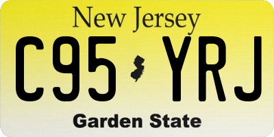NJ license plate C95YRJ