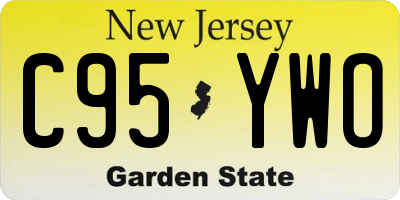 NJ license plate C95YWO