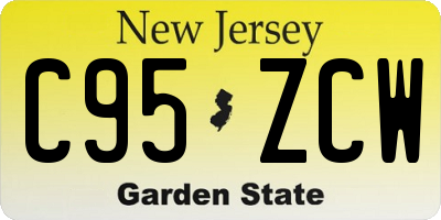 NJ license plate C95ZCW